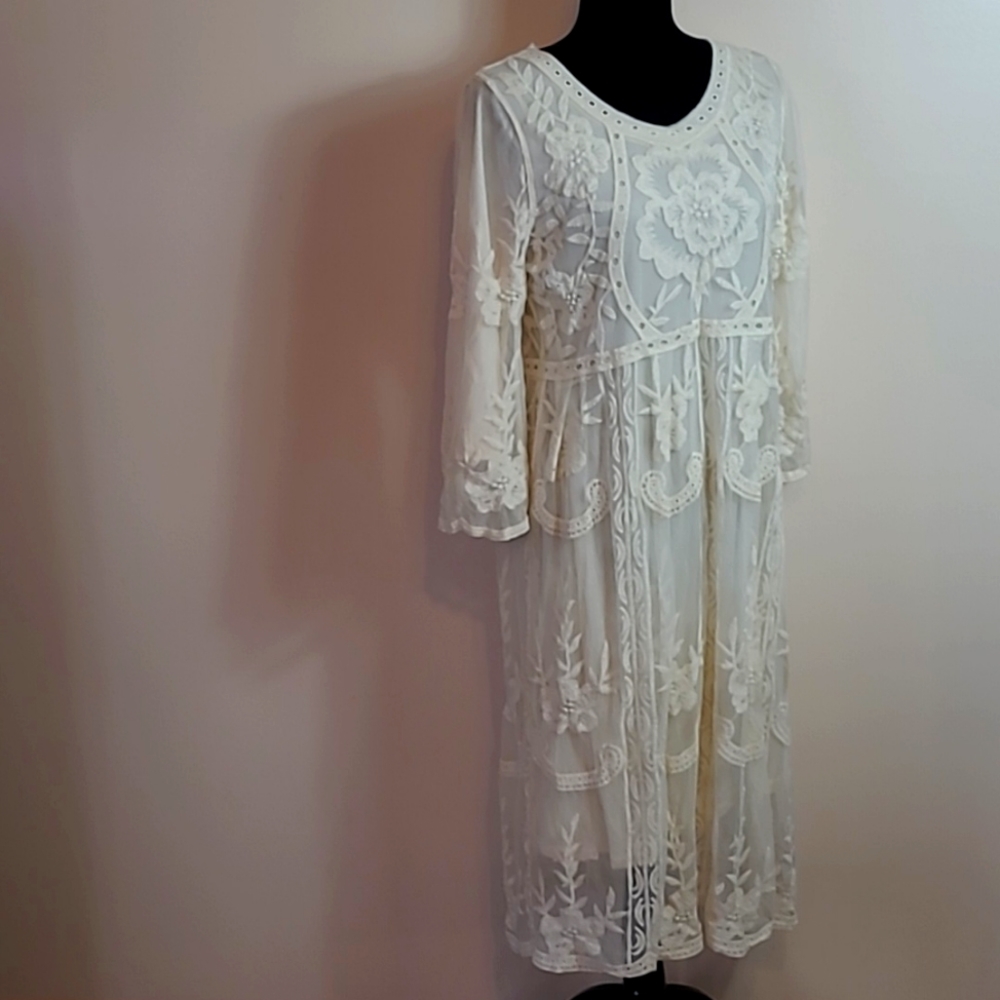 Orange creek cream lace dress size s/m